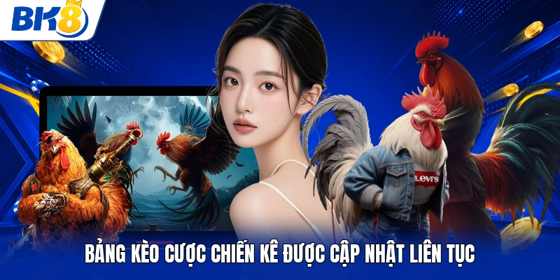 Bảng kèo cược chiến kê được cập nhật liên tục
